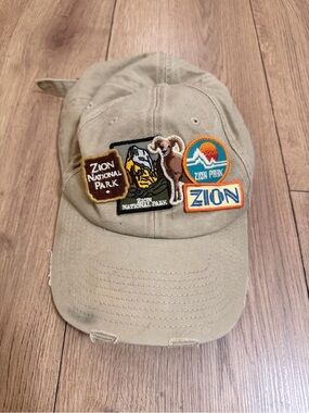 Zion National Park Patch Cap - Khaki